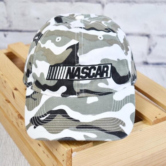 Embroidered Adjustable Nascar Camo Ball Cap / Hat - Picture 1 of 7